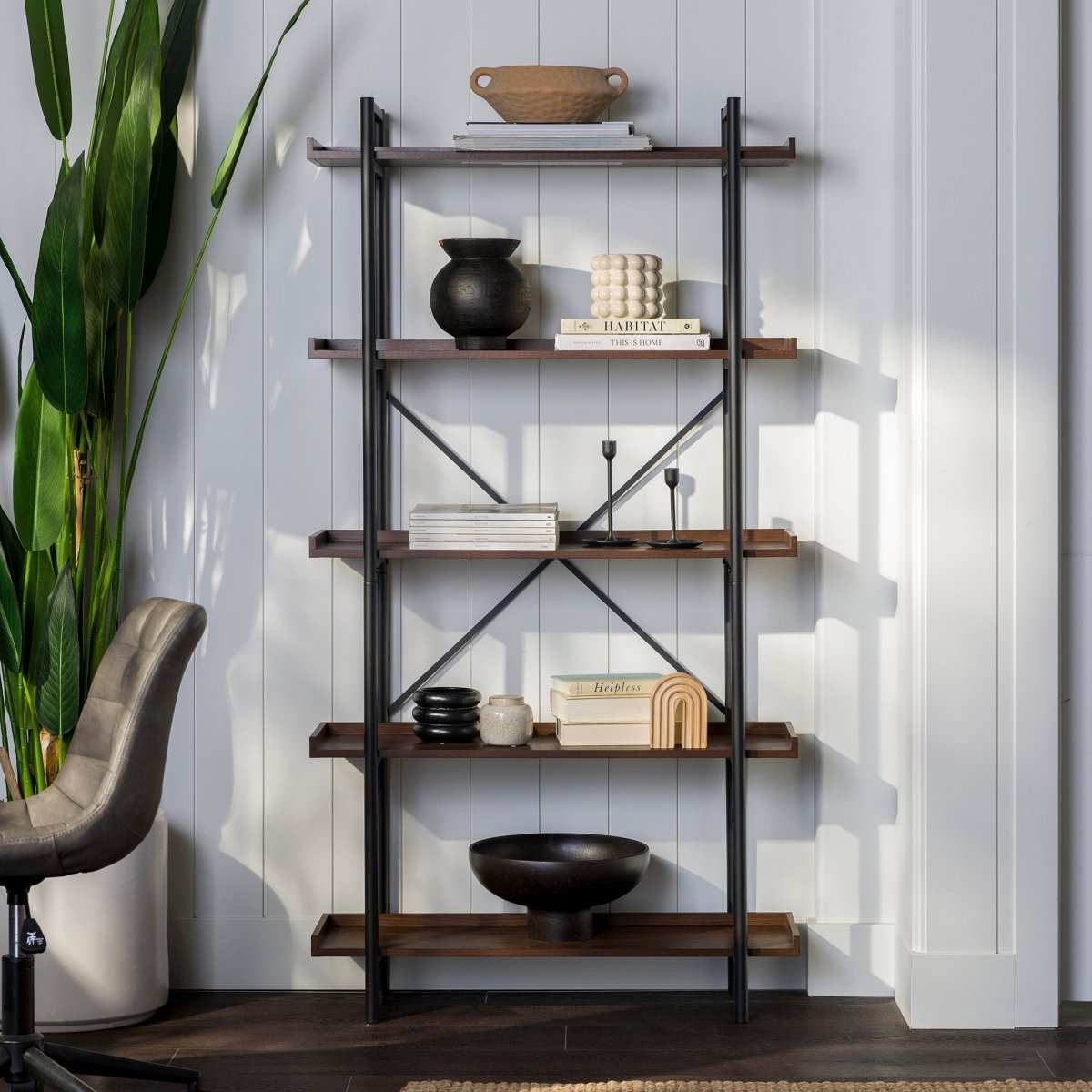 Walker Edison Urban Pipe Bookshelf