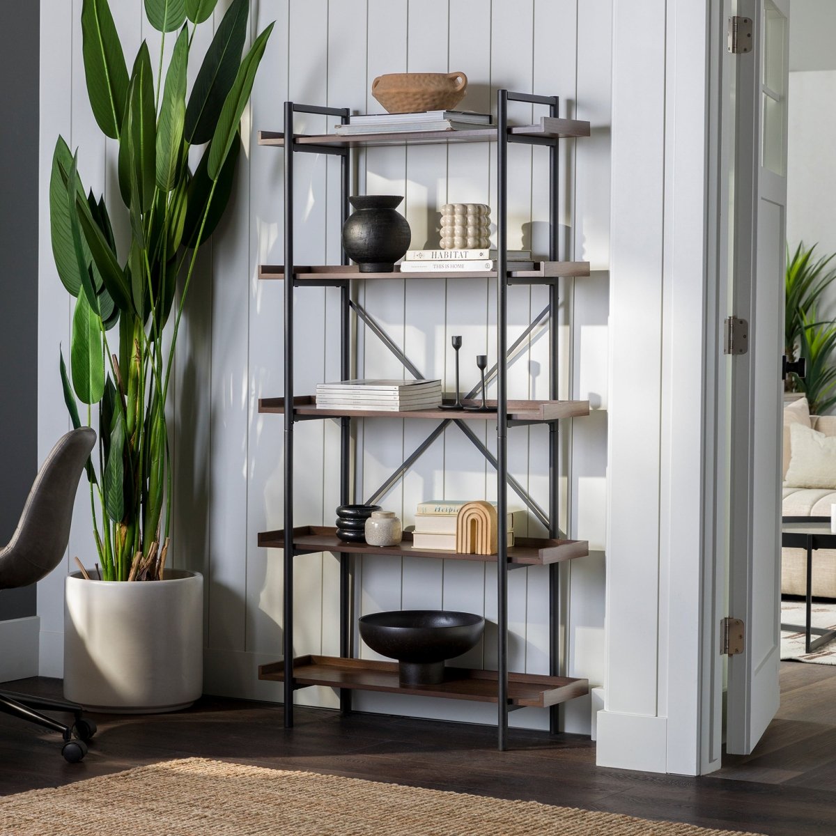 Walker Edison Urban Pipe Bookshelf