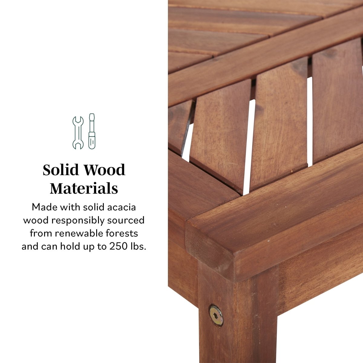 Walker Edison Vincent Patio Dining Bench