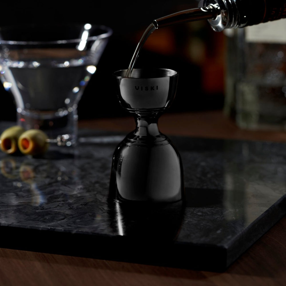 Viski Warren Canterbury Jigger, Gunmetal - lily & onyx