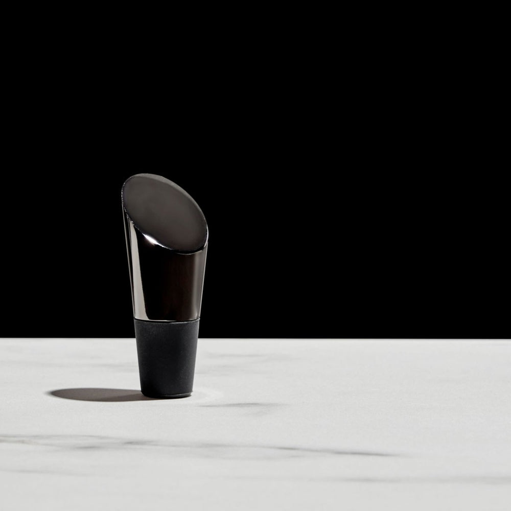 Viski Warren Heavyweight Bottle Stopper, Gunmetal - lily & onyx