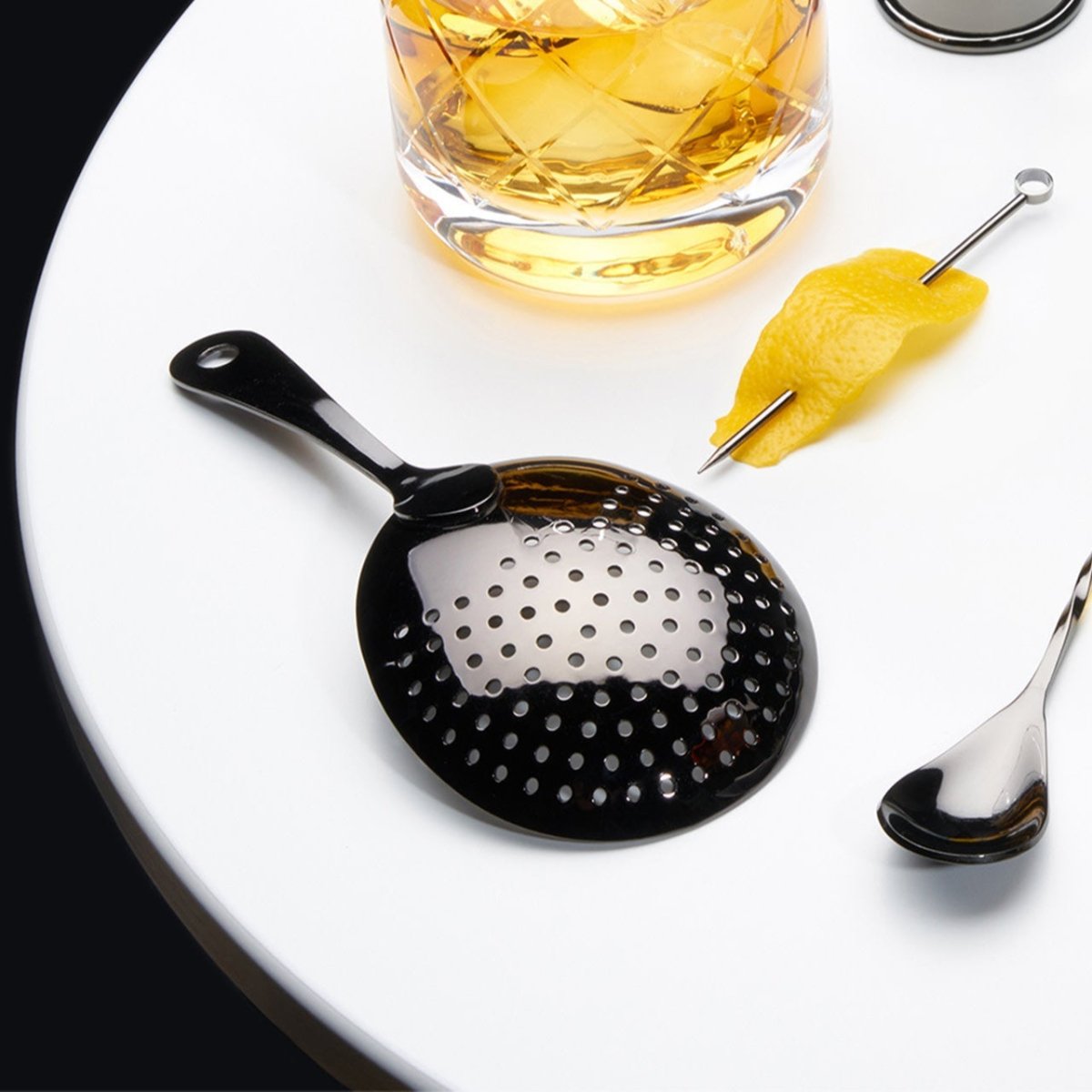 Viski Warren Julep Strainer, Gunmetal - lily & onyx