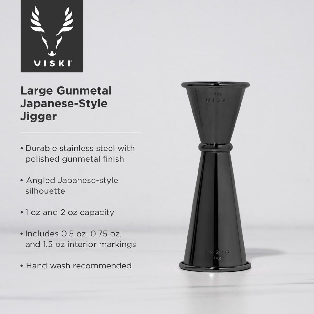 
                      
                        Viski Warren Large Japanese - Style Jigger, Gunmetal - lily & onyx
                      
                    