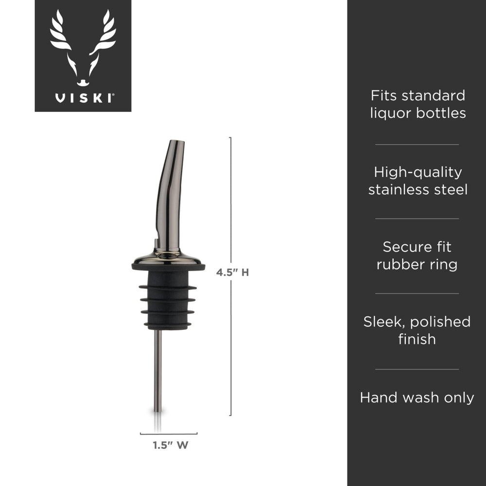 
                      
                        Viski Warren Stainless Steel Liquor Pourer, Gunmetal - lily & onyx
                      
                    