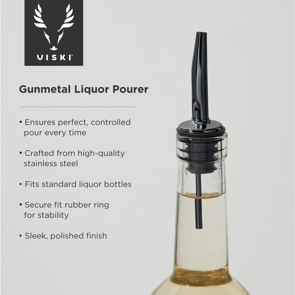 
                      
                        Viski Warren Stainless Steel Liquor Pourer, Gunmetal - lily & onyx
                      
                    