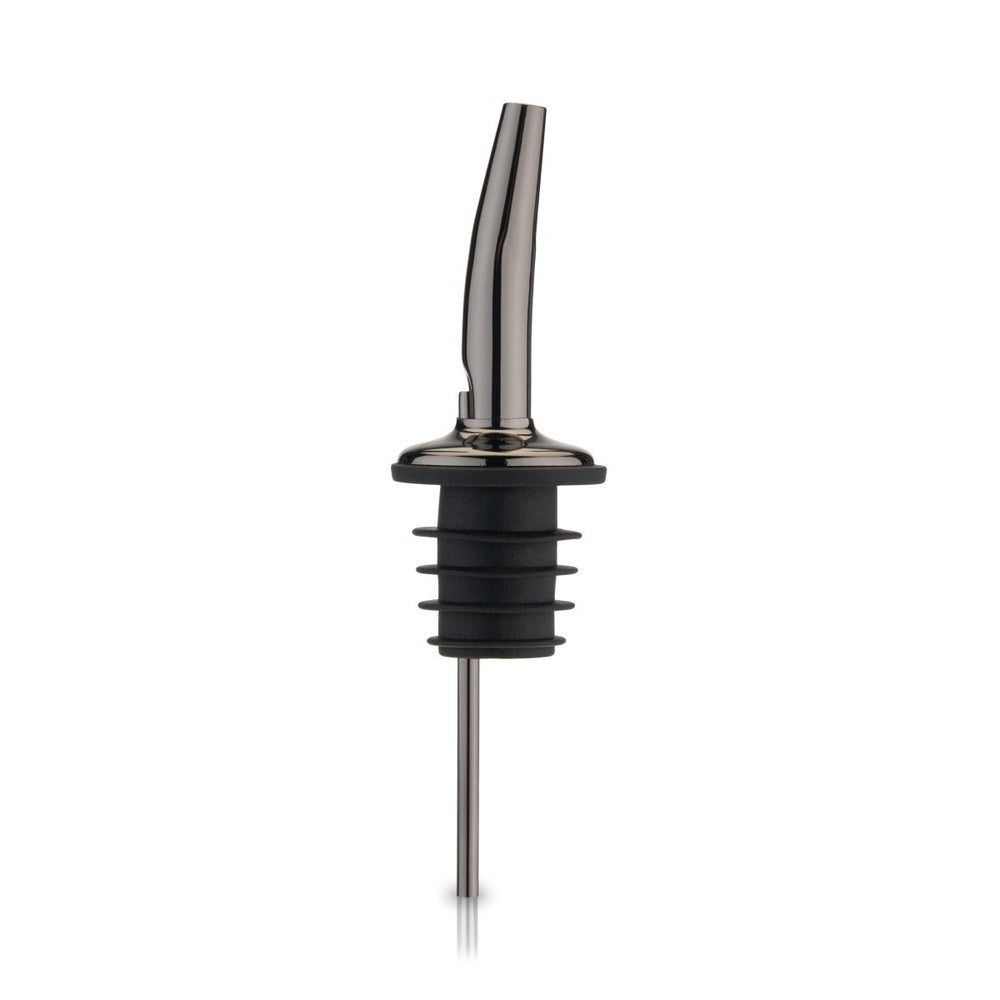 Viski Warren Stainless Steel Liquor Pourer, Gunmetal - lily & onyx