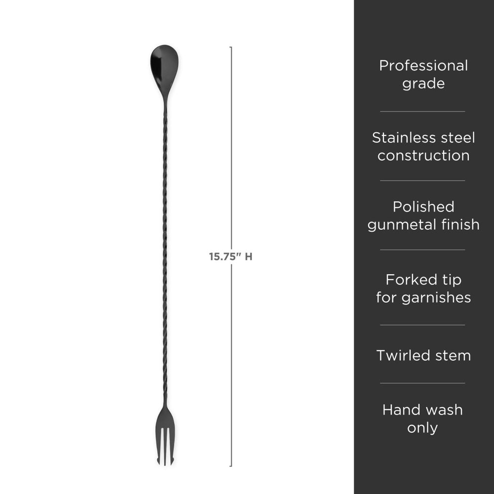 
                      
                        Viski Warren Trident Bar Spoon, Gunmetal - lily & onyx
                      
                    