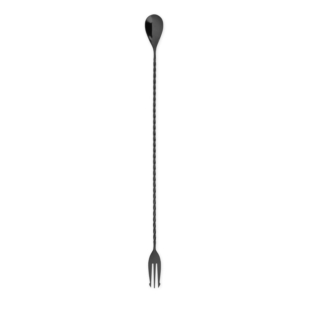 Viski Warren Trident Bar Spoon, Gunmetal - lily & onyx