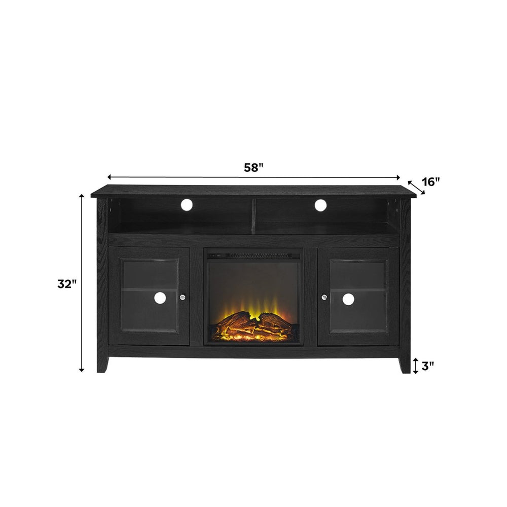 
                      
                        Walker Edison Wasatch 58" Transitional Fireplace Glass Wood TV Stand - lily & onyx
                      
                    