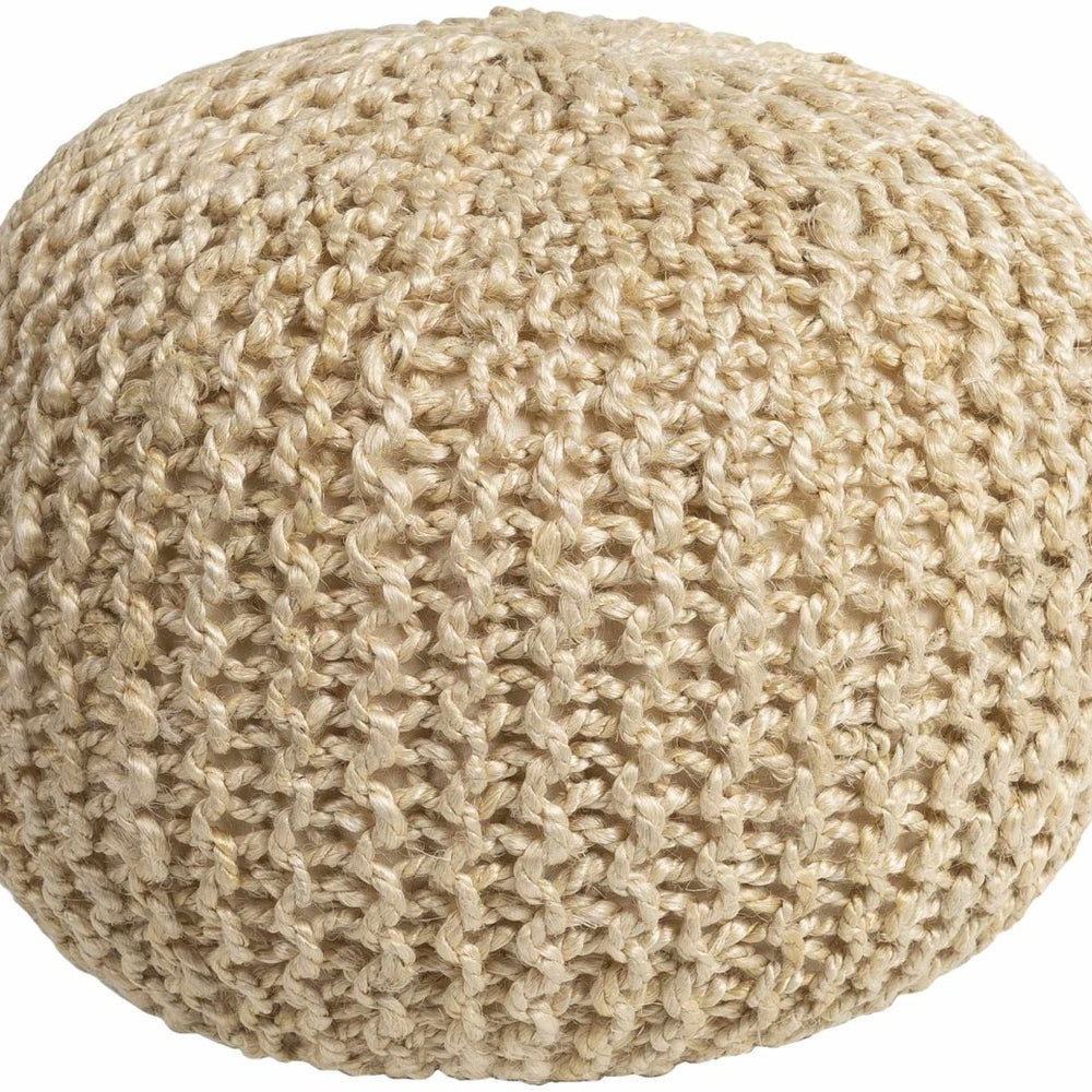 Boutique Rugs Watseka Jute Knitted Pouf - lily & onyx