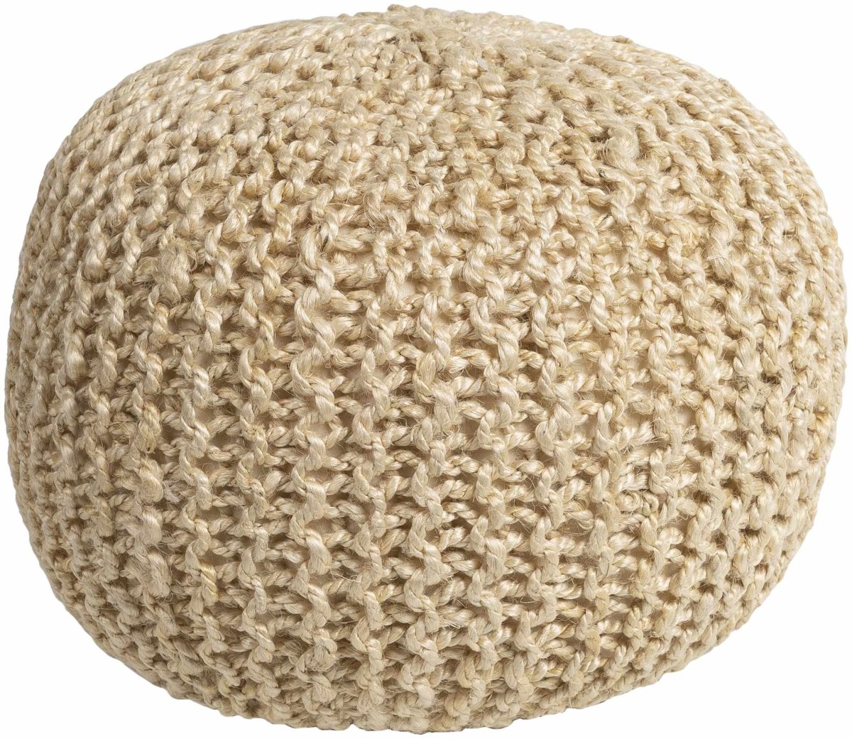 Boutique Rugs Watseka Jute Knitted Pouf - lily & onyx