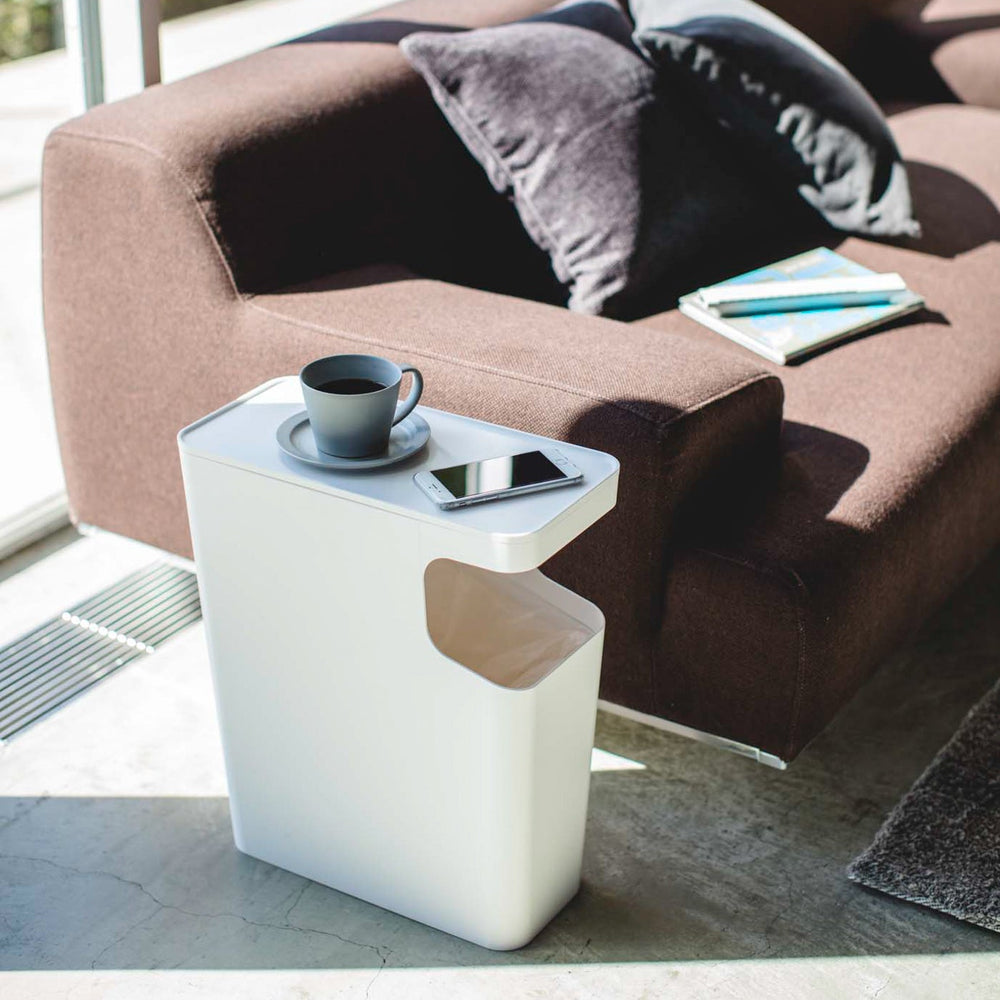 Side Table Trash Can