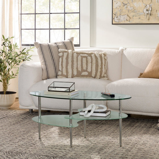 Walker Edison Wave 38" Coffee Table - lily & onyx