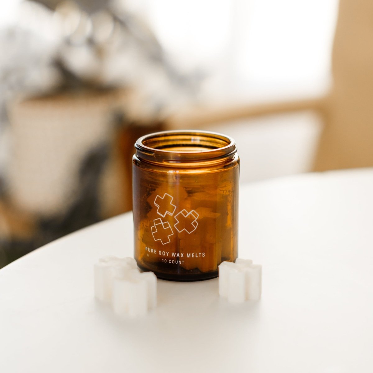 Wax Buffalo Soy Wax Melts 10 - Pack Amber Jar | Flameless Warmer Cubes