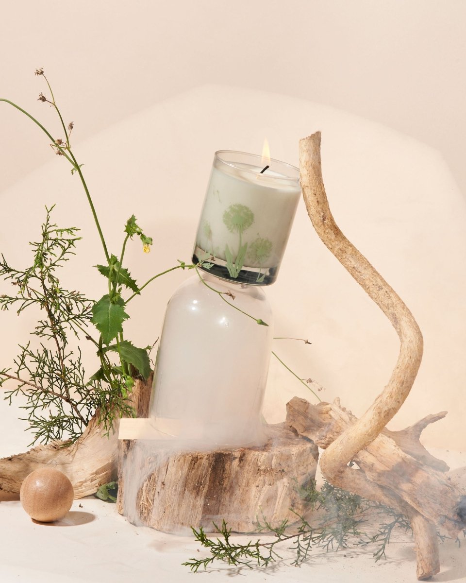 Wax Buffalo Teakwood Soy Candle - Amber Cedar Patchouli - 12oz Glass Vessel