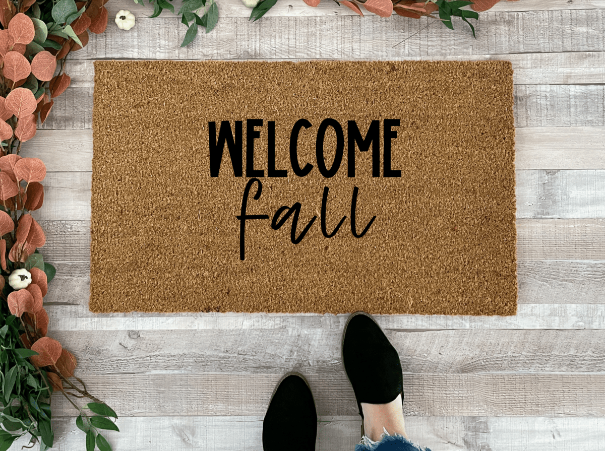 Nickel Designs Custom Doormats Welcome Fall Doormat
