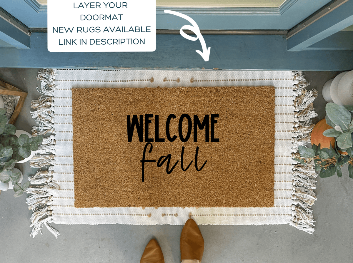 Nickel Designs Custom Doormats Welcome Fall Doormat