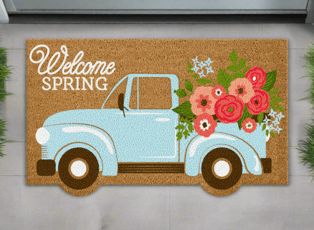 
                      
                        Nickel Designs Custom Doormats Welcome Spring Truck Doormat - lily & onyx
                      
                    