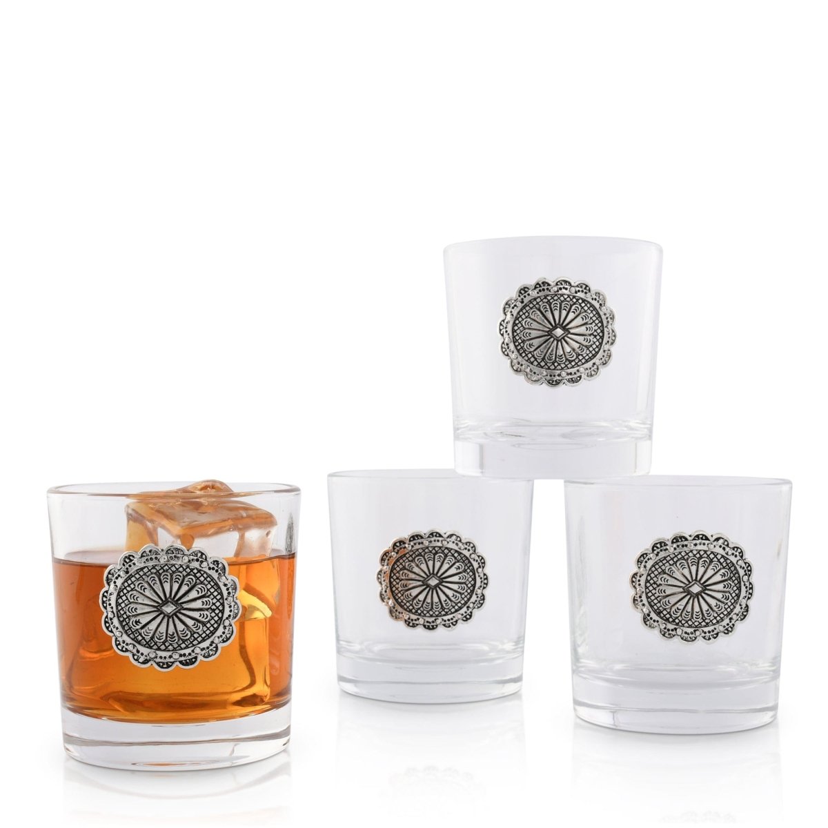 Arthur Court Designs Western Concho Bar Glasses, Set of 4 - lily & onyx