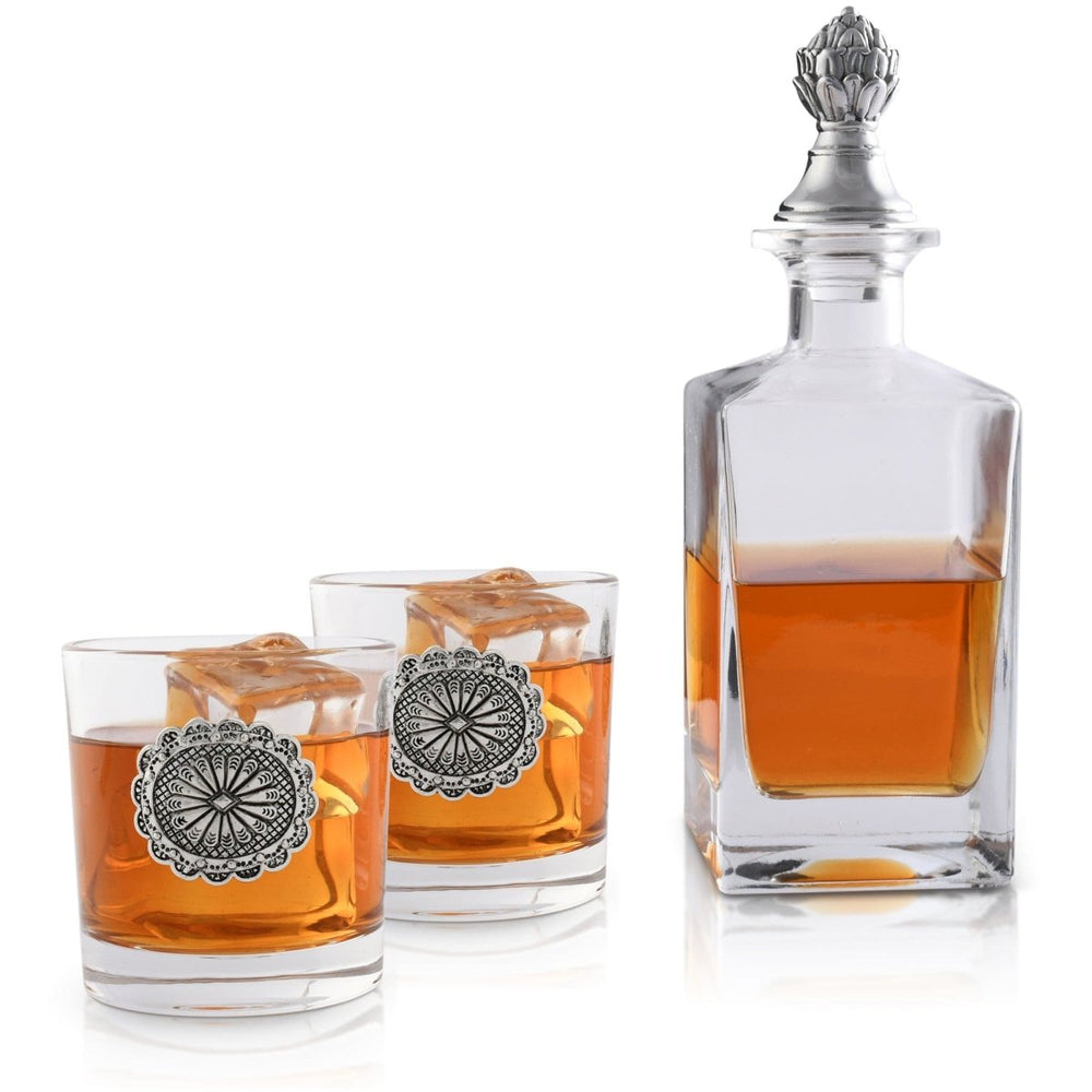 
                      
                        Arthur Court Designs Western Concho Decanter Set with Glasses - lily & onyx
                      
                    