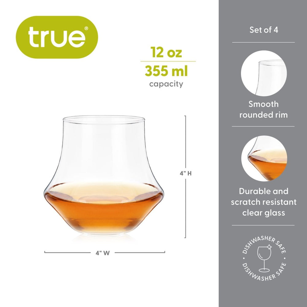 
                      
                        True Whiskey 12 oz Tasting Glasses, Set of 4 - lily & onyx
                      
                    