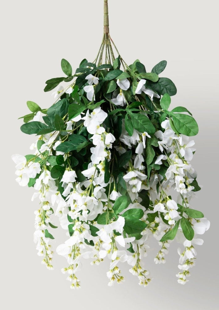 
                      
                        Afloral White Artificial Wisteria Hanging Flower Bush - 31" - lily & onyx
                      
                    