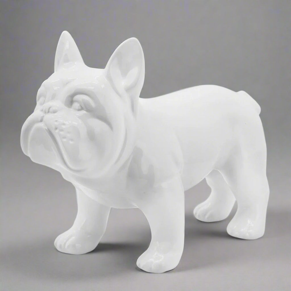 
                      
                        Sagebrook Home White Ceramic Bulldog Figurine, 13"L - lily & onyx
                      
                    