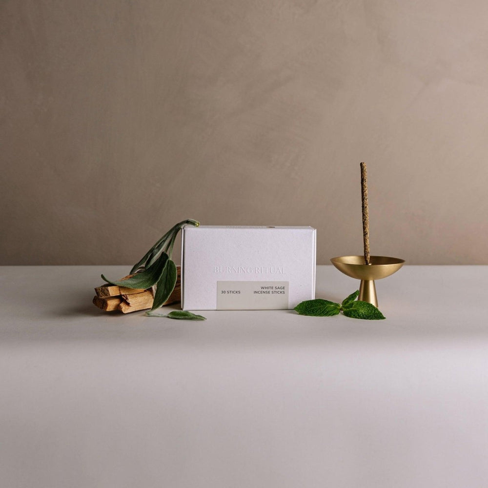 CEDAR AND MYRRH White Sage Hand - Rolled Mini Incense Sticks – 30 Sticks - lily & onyx