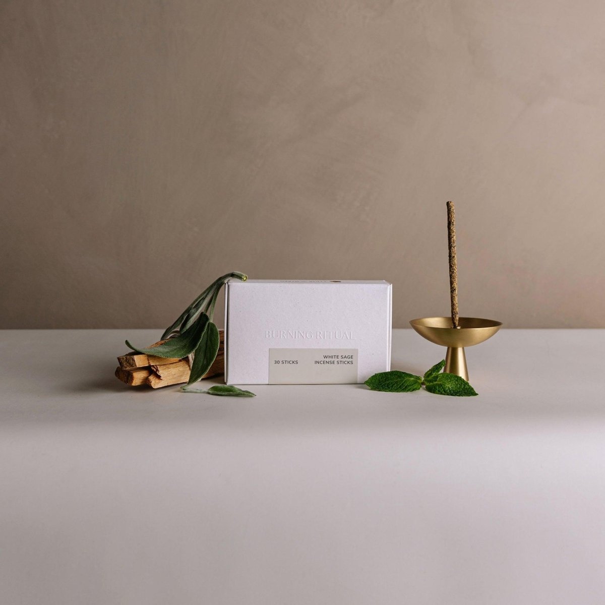 CEDAR AND MYRRH White Sage Hand - Rolled Mini Incense Sticks – 30 Sticks - lily & onyx