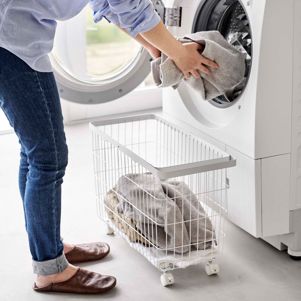 
                      
                        Rolling Wire Laundry Basket, 14.8" H
                      
                    
