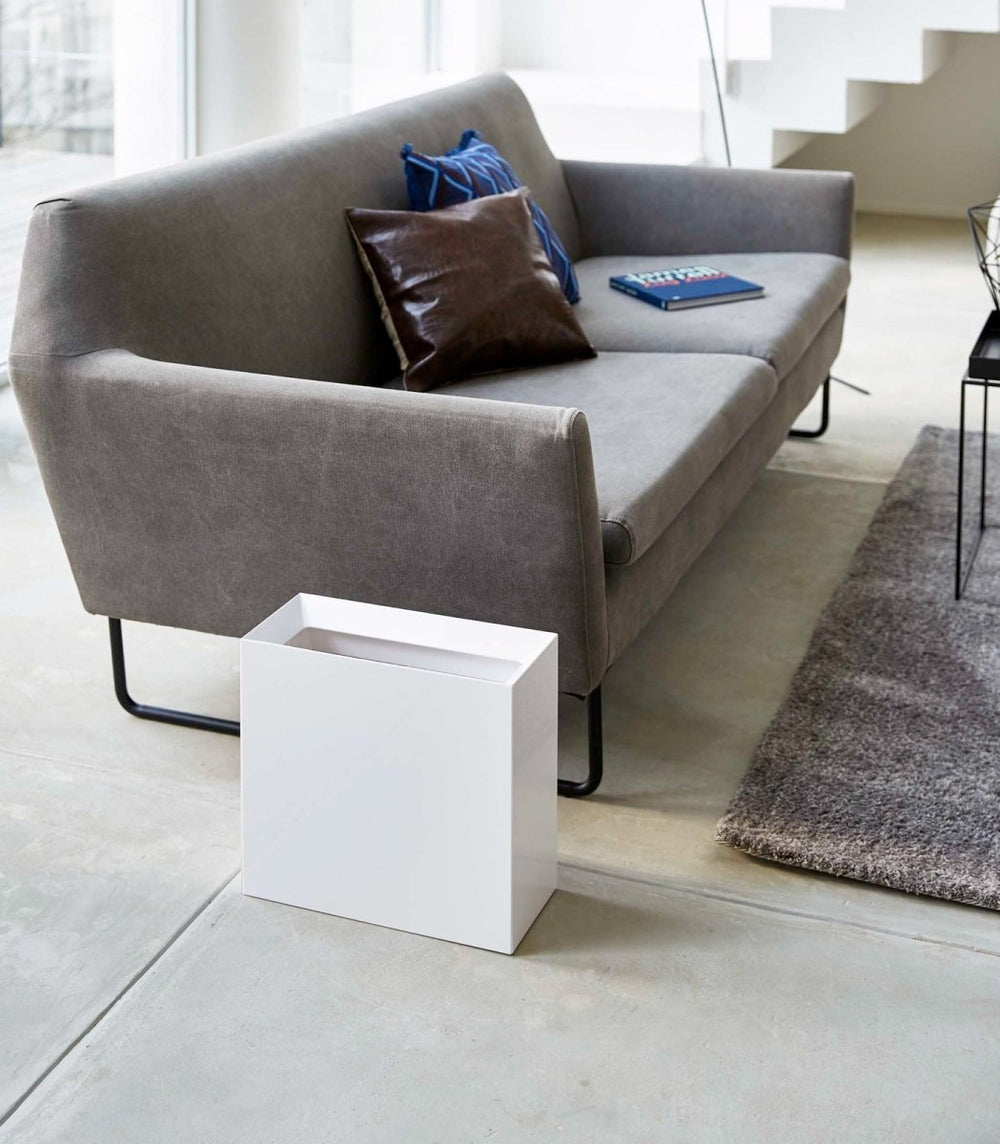 Yamazaki Home Wide Rectangular Trash Can - lily & onyx