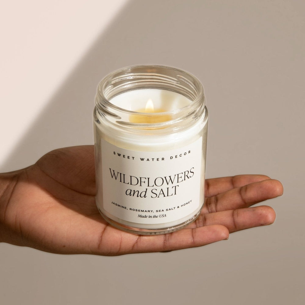 
                      
                        Sweet Water Decor Wildflowers and Salt Soy Candle - Clear Jar - 9 oz - lily & onyx
                      
                    