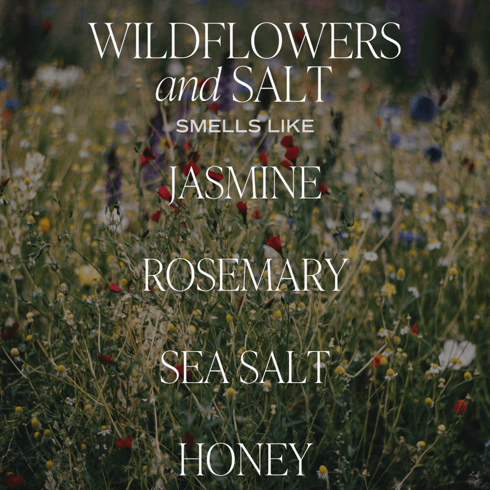 Sweet Water Decor Wildflowers and Salt Soy Candle - Clear Jar - 9 oz - lily & onyx