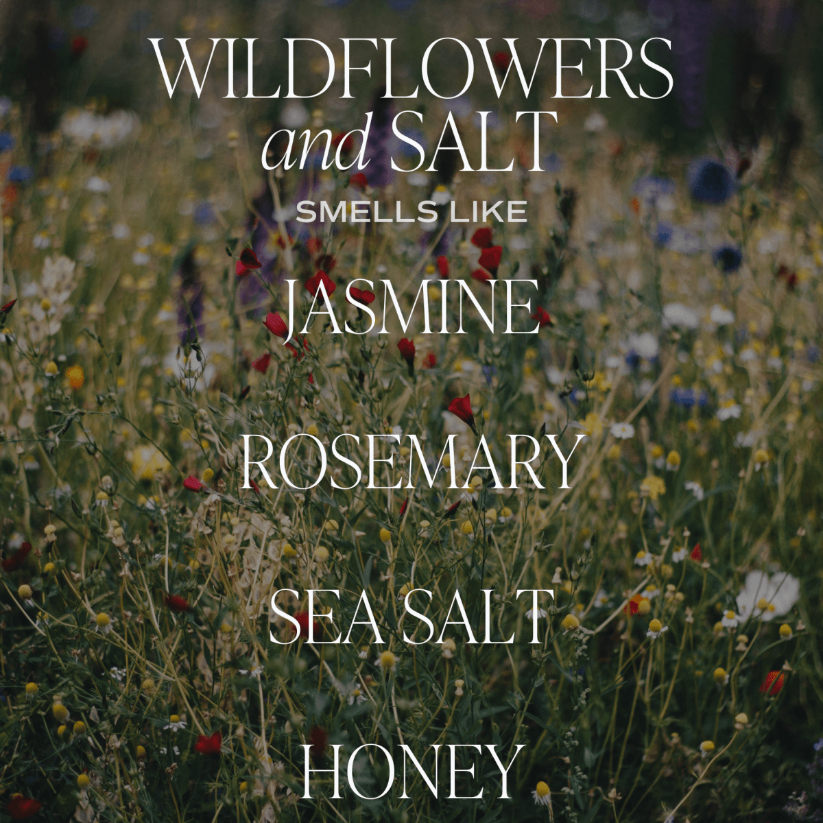 Sweet Water Decor Wildflowers and Salt Soy Candle - Clear Jar - 9 oz - lily & onyx