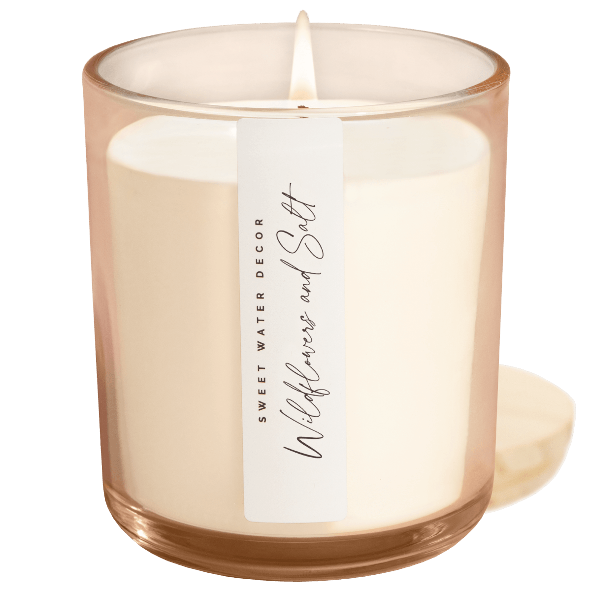 Sweet Water Decor Wildflowers and Salt Soy Candle - Tinted Glass Jar - 12 oz - lily & onyx