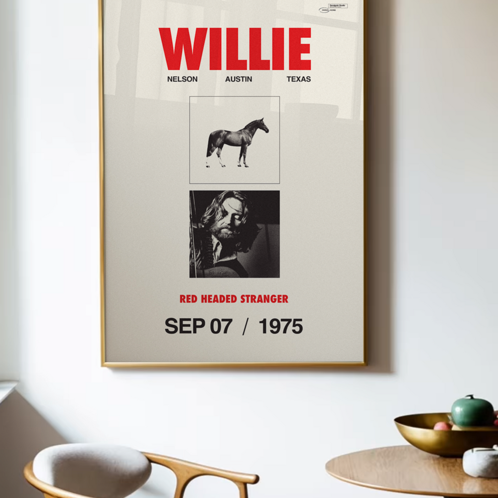 
                      
                        Willie Nelson - Red Headed Stranger - Austin Art Print
                      
                    
