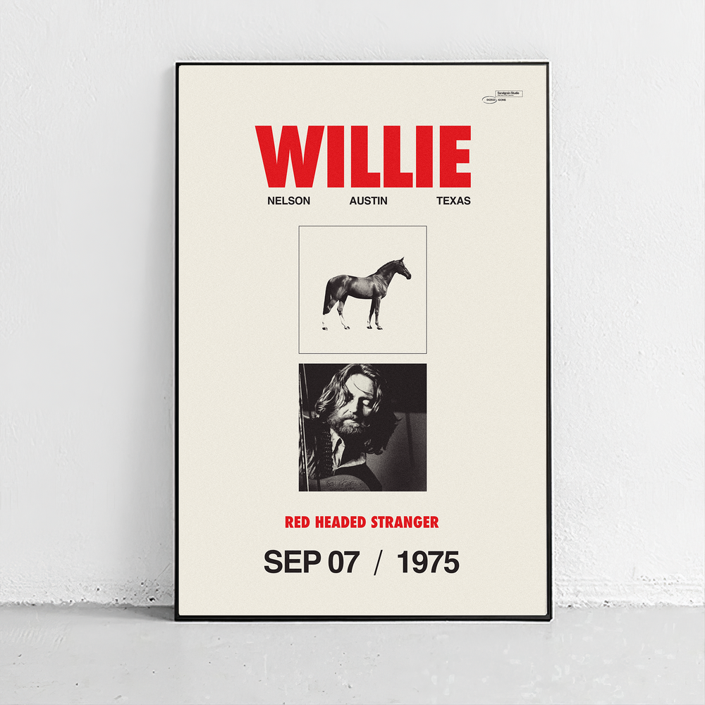 
                      
                        Willie Nelson - Red Headed Stranger - Austin Art Print
                      
                    