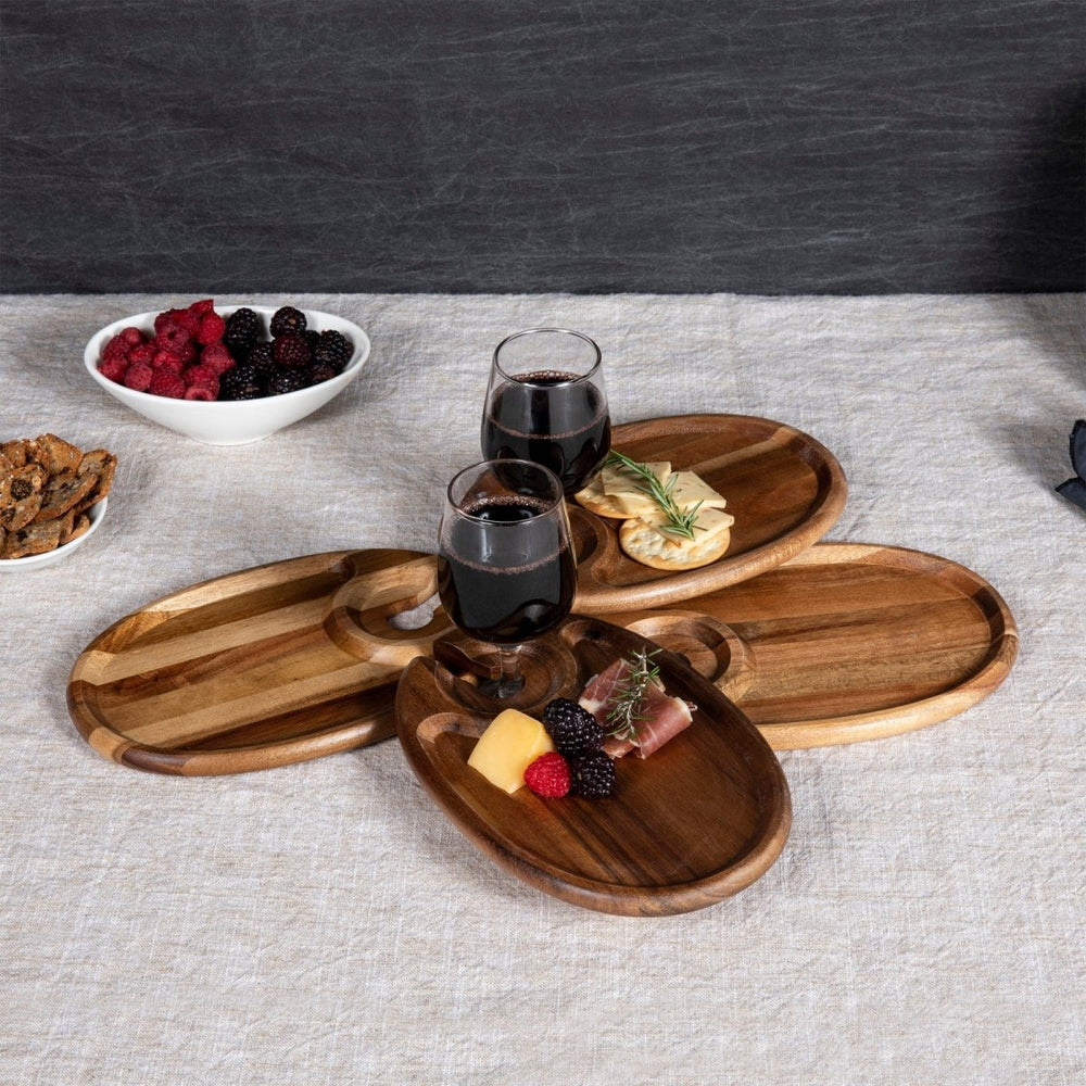 
                      
                        Picnic Time Family of Brands Wine Appetizer Plate, Set of 4 - lily & onyx
                      
                    