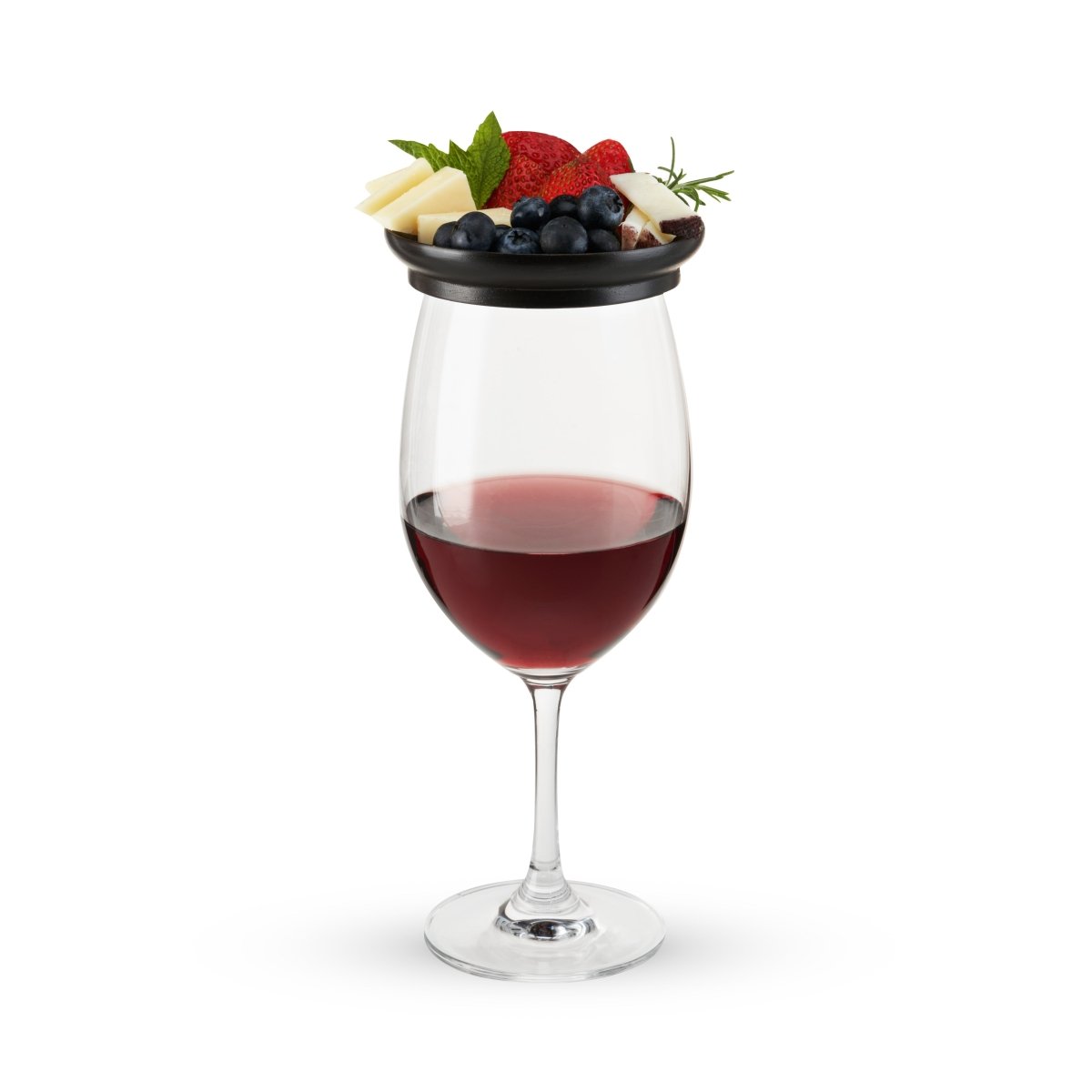 Twine Living Wine Glass Topper Appetizer Plates, Set of 4 - lily & onyx