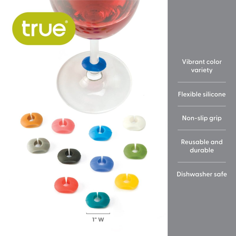 
                      
                        True Wine - O Silicone Wine Charms, Set of 12 - lily & onyx
                      
                    