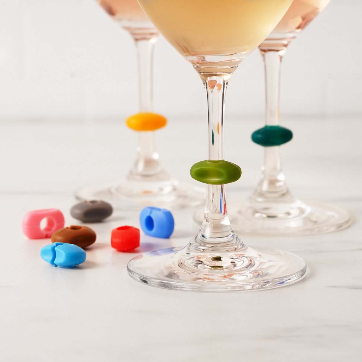 True Wine - O Silicone Wine Charms, Set of 12 - lily & onyx