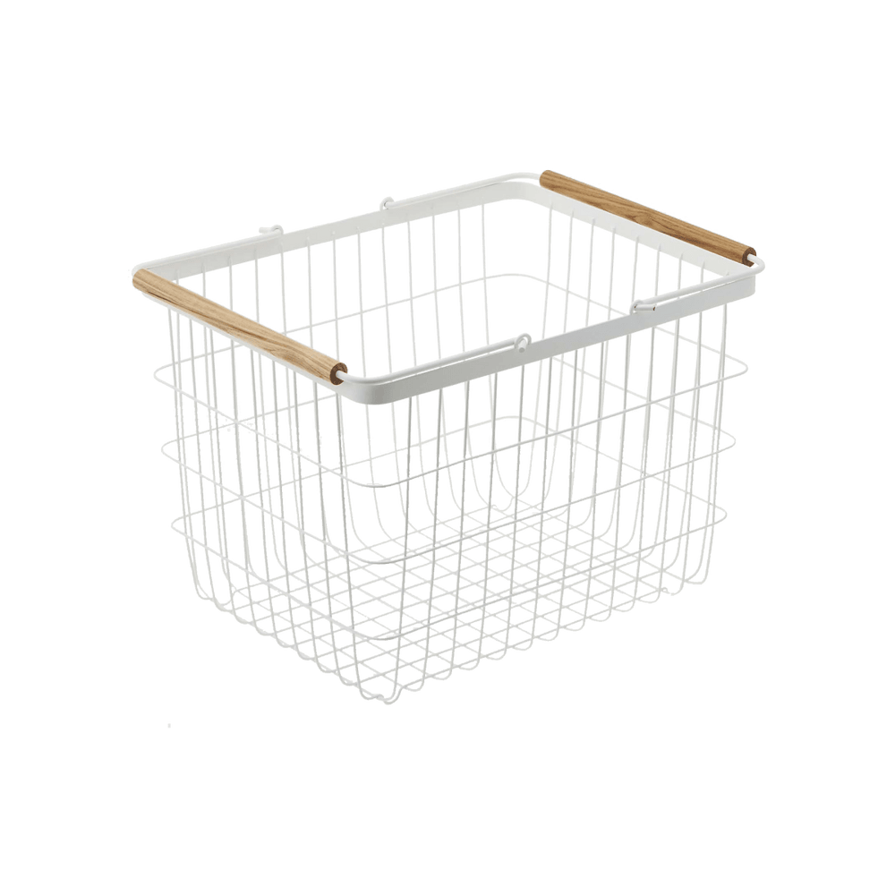 
                      
                        Yamazaki Home Wire Basket with Wood Handles - lily & onyx
                      
                    