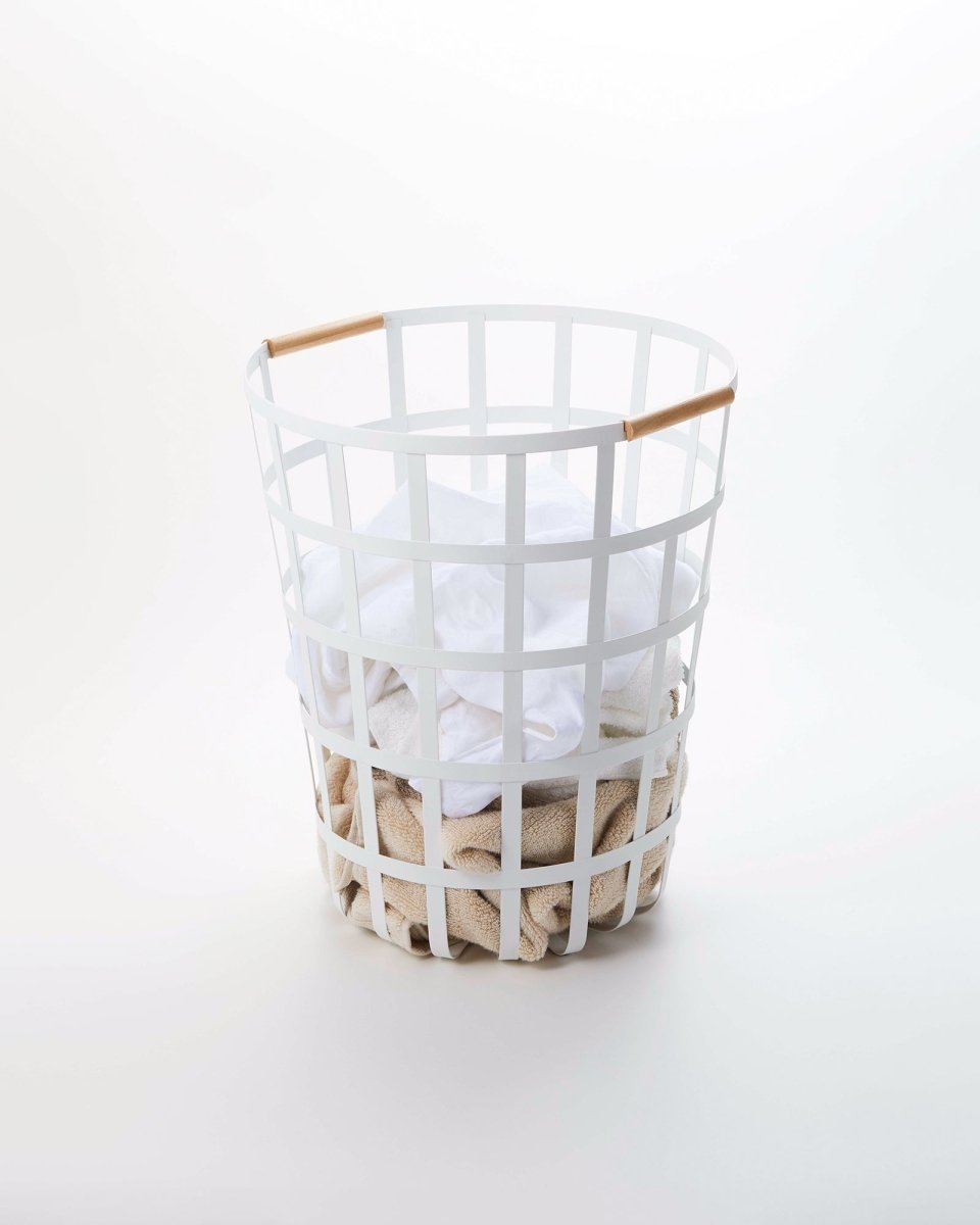 Yamazaki Home Wire Laundry Basket, 18" H - lily & onyx