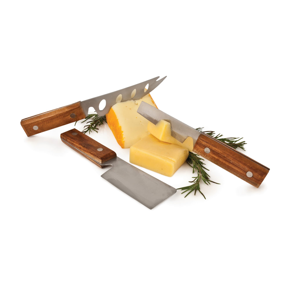 
                      
                        Rustic Stainless Steel Cheese Tools, Set of 3
                      
                    