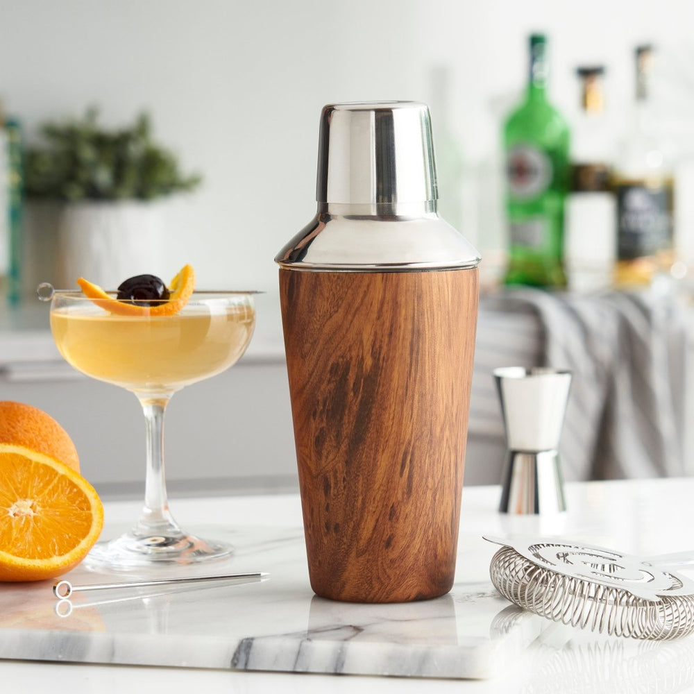 TRUE Wood Pattern 20 oz Cocktail Shaker - lily & onyx