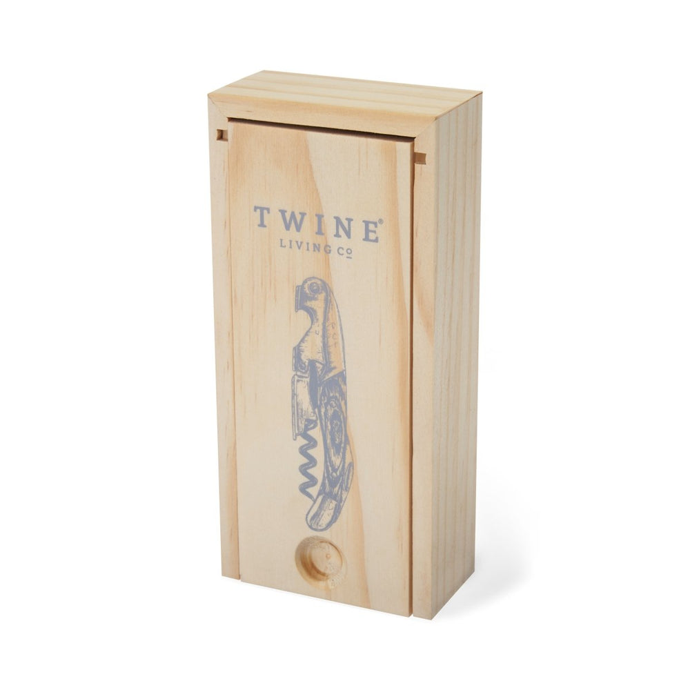 
                      
                        Twine Living Wooden Handled Double - Hinged Corkscrew in Gift Box - lily & onyx
                      
                    