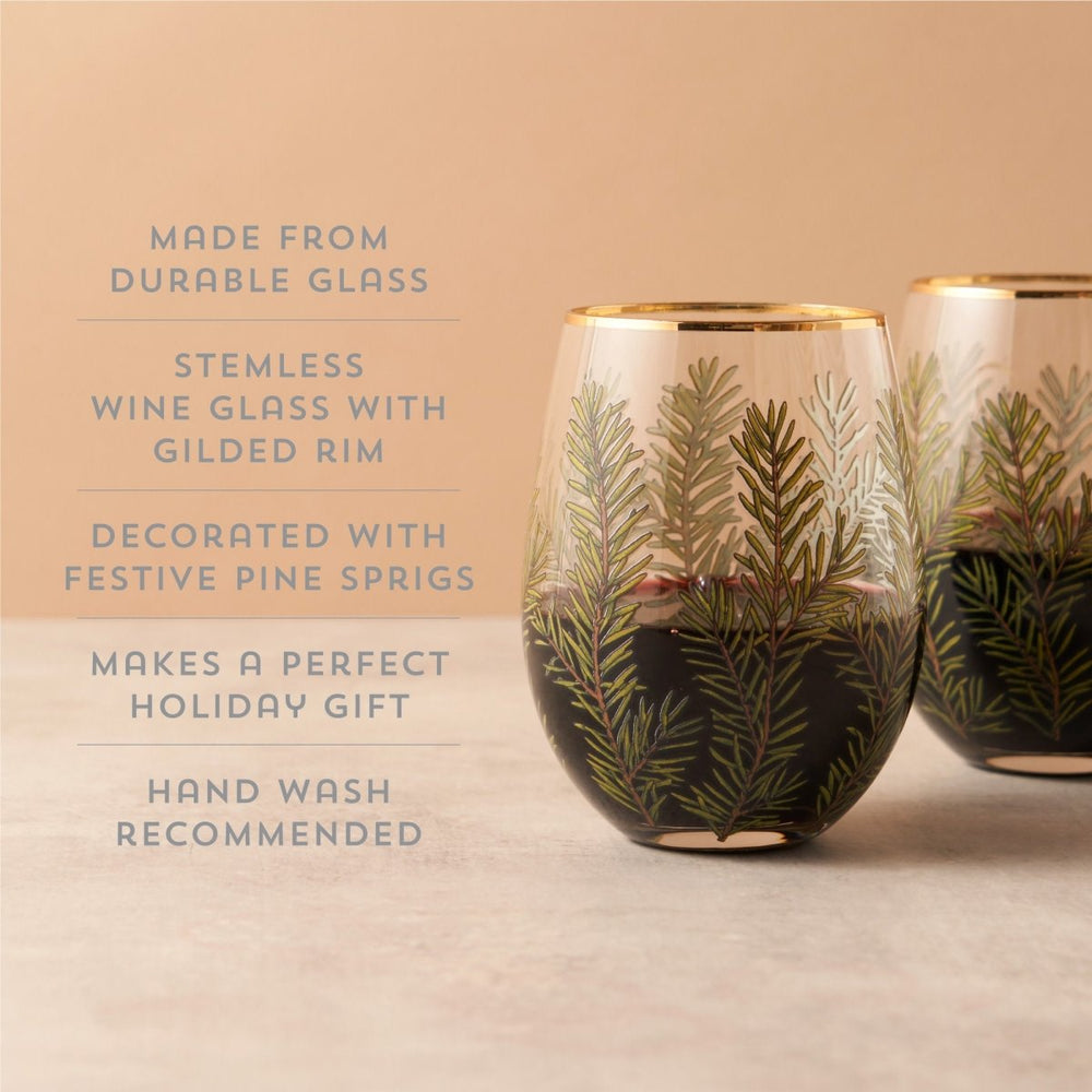 
                      
                        Twine Living Woodland Stemless Wine Glass, Set of 2 - lily & onyx
                      
                    