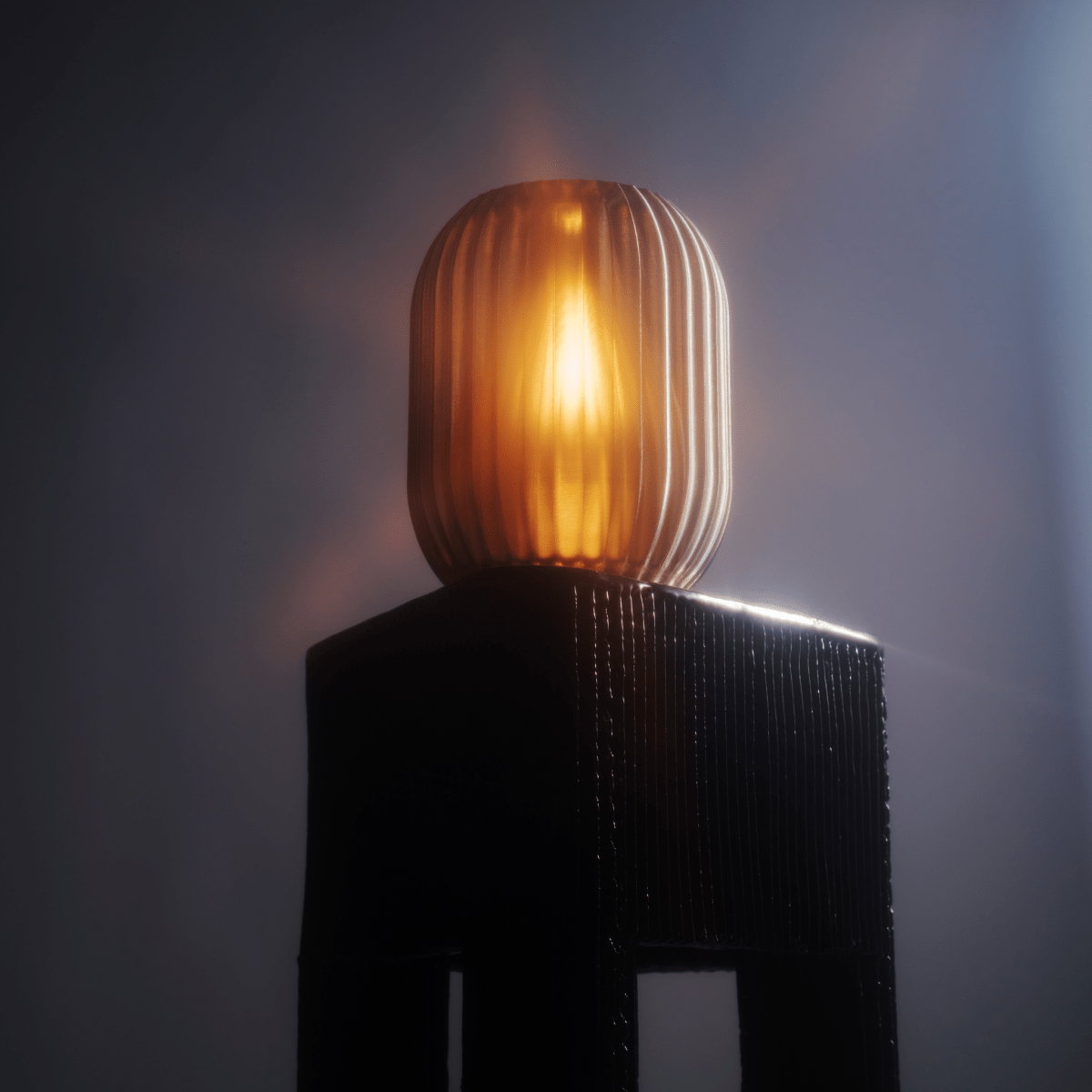Wooj Design Allium Lamp | 3D - Printed Table Lamp with Blown Glass Effect by Christopher Merchant