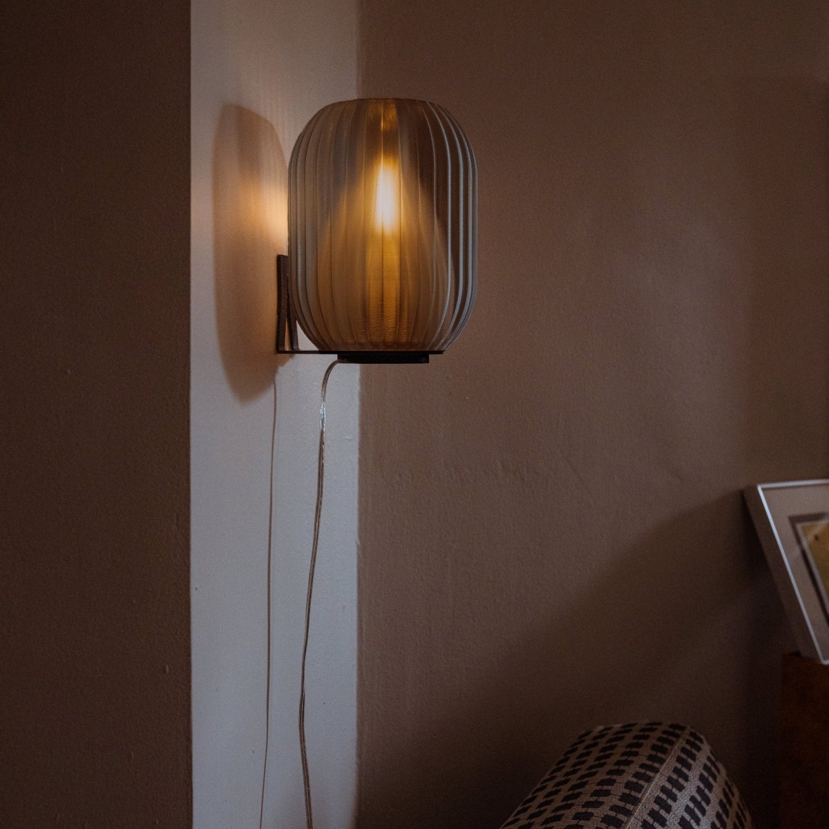 Wooj Design Allium Sconce | 3D - Printed Wall Sconce with Blown Glass Effect by Christopher Merchant