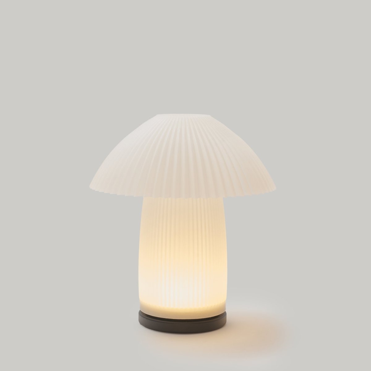Wooj Design Cordless Kinoko Lamp | Pleated Mushroom 3D - Printed Rechargeable Table Lamp